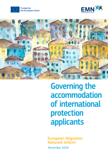 Coverbeeld EMN Inform 'Governing the accommodation of international protection applicants'