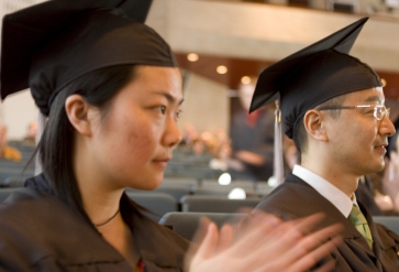 Chinese studenten aan de Erasmus Universiteit, Rotterdam. | Foto: Jansje Klazinga, 2007